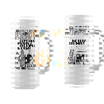 Mommy Of The Birthday Girl Party Blue Dog Lover Matching Coffee Mug - Seseable