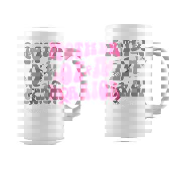 Mother Of A Warrior 乳がん啓発 ピンクリボン 長袖tシャツ コーヒーマグ - Kawaiitshirt