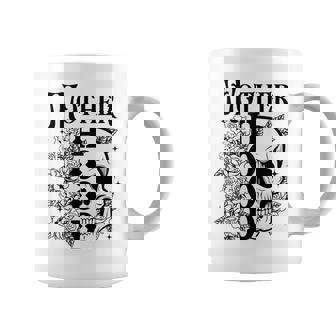 Motherhood Skull And Roses Gothic Mom Aesthetic Coffee Mug - Monsterry