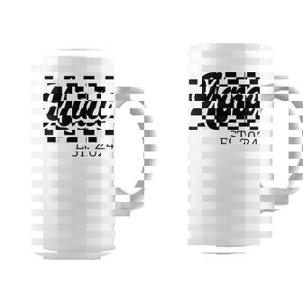 For New Mom Retro Checkered Mama Est 2024 Coffee Mug - Thegiftio