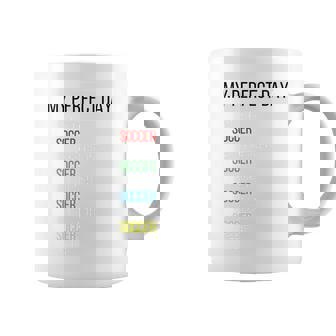 My Perfect Day、サッカー 長袖tシャツ コーヒーマグ - Kawaiitshirt