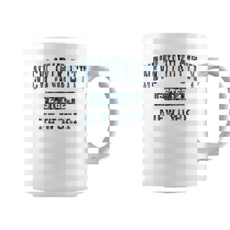 New York City New York Ny ビンテージスポーツデザイン ネイビープリント コーヒーマグ - Kawaiitshirt