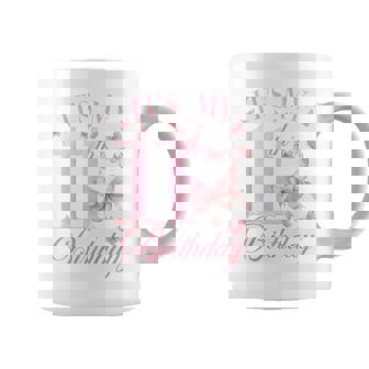 Niños Camisa De Cumpleaños Número 11 Para Niñas De 11 Años De Edad Diseño De Mariposa Taza de café - Regaloses