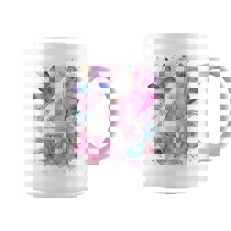 Niños Cumpleaños Mariposa 4 Años Niña Cuarto Tengo 4 Años Taza de café - Regaloses