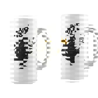 No Kings In America Black Cat Cat Kicking Crown Coffee Mug | Mazezy