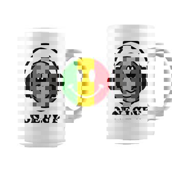 One Love ラスタ レゲエ 音楽 ヘッドホン スマイルフェイス ラスタファリ コーヒーマグ - Kawaiitshirt