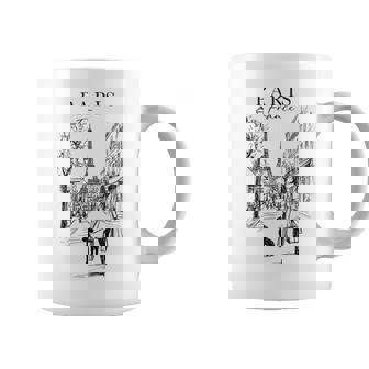 Paris France Eiffel Tower French Girl City Of Love Souvenir Coffee Mug - Thegiftio