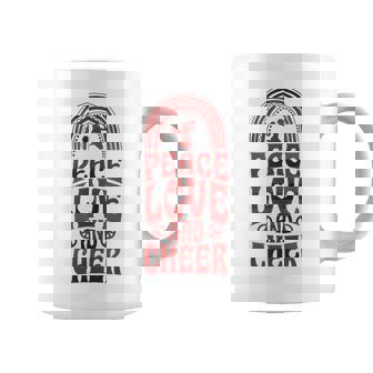 Peace Love And Cheer ボヘミアンレインボーチアリーダー コーヒーマグ - Kawaiitshirt