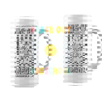 Peace Out Prek Retro Groovy Last Day Of Preschool Graduation Coffee Mug | Mazezy