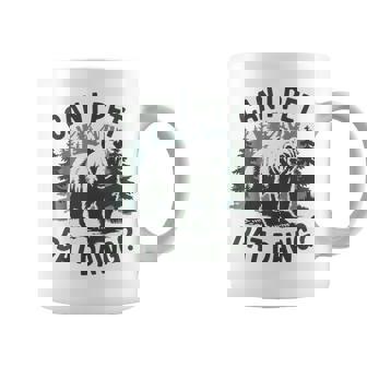Can I Pet Dat Dawg Hiker Animal Lover Bear Meme Coffee Mug - Monsterry