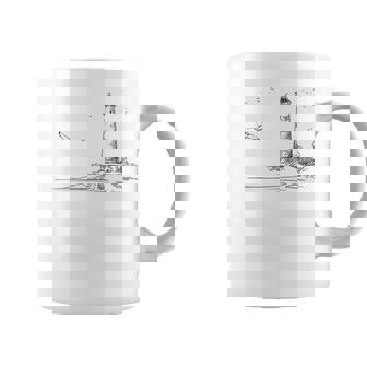 Phare De Bord De Mer Croquis D'art Nautique Tasse - Cadeauxyz
