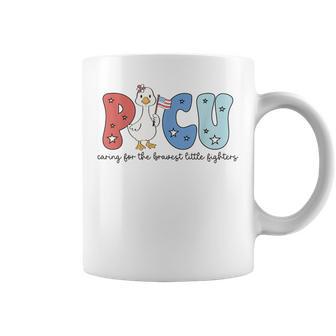 Picu Caring For The Bravest Little Fighters Nurse 4Th July Coffee Mug - Thegiftio