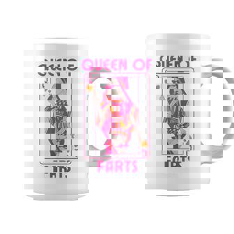 Queen Of Farts Playing Card Humor For Adults Squad Coffee Mug | Mazezy