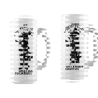 Raccoon Cowboy You've Just Buttered Your Last Biscuit Coffee Mug - Thegiftio