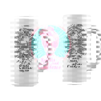 Radiate Love And Confidence Body Positive レトロ ポップアート コーヒーマグ - Kawaiitshirt