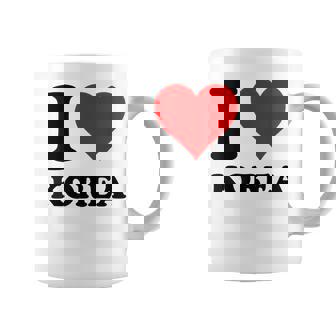 Red Heart I Love Korea コーヒーマグ - Kawaiitshirt