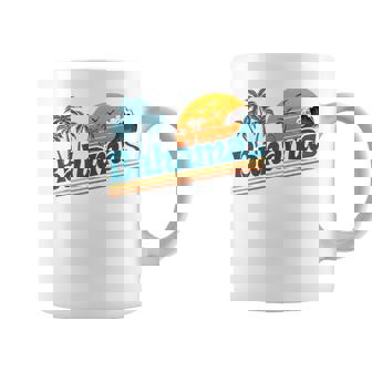 Retro Bahamas Beach Summer Vacation Sunset 70S 80S Palm Tree Coffee Mug - Seseable