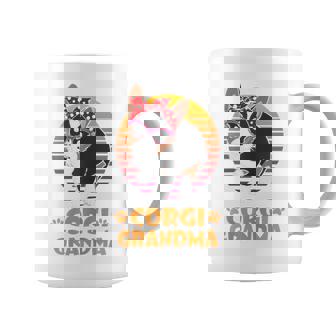 Retro Bandana Tricolor Corgi Dog Grandma Coffee Mug - Thegiftio