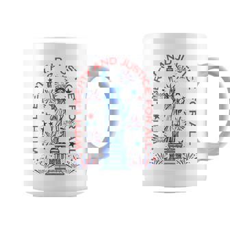 Retro 4Th Of July With Liberty And Justice For All Coffee Mug | Mazezy