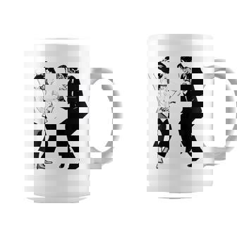 Retro Frankenstein Monster And Bride Dancing Halloween Coffee Mug - Seseable