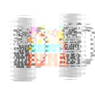 Retro Groovy Mema For Mother's Day Hippie Flower Coffee Mug - Monsterry