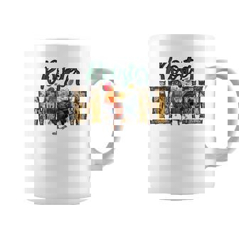 Rooster Mom Print Flowers For Mother's Day Chicken Lovers Coffee Mug - Monsterry
