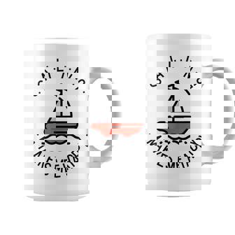 Sailing Makes Me Happy レッド ヨット コーヒーマグ - Kawaiitshirt