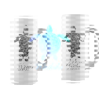 Save The Hawaiiea Turtles ハワイアンブルー トライバルタートルホヌ コーヒーマグ - Kawaiitshirt