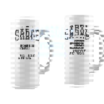 Scarsdale New York Ny ビンテージスポーツデザイン ネイビー コーヒーマグ - Kawaiitshirt
