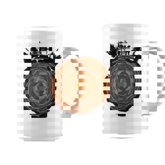 Senderismo Montañaenderismo Árbol Anillo Bosques Árboles Taza de café - Regaloses