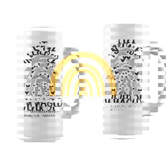 In September We Wear Gold Rainbow Childhood Cancer Awareness Coffee Mug - Thegiftio