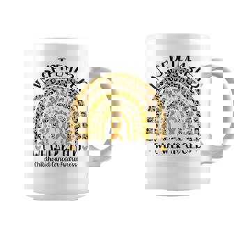 In September We Wear Gold Rainbow Childhood Cancer Awareness Coffee Mug | Seseable CA