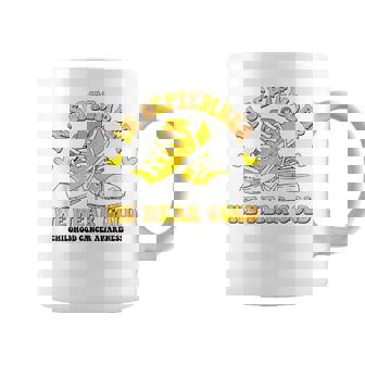 In September We Wear Gold Sneaker Childhood Cancer Awareness Coffee Mug | Seseable CA