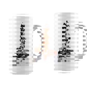 Sexy Girl グラフィックtシャツ セクシー「バッドキティ」ピンナップガール カットアウト。 コーヒーマグ - Kawaiitshirt