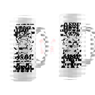 Somebody's Loud Mouth Baseball Mama Retro Sport Mom On Back Coffee Mug - Monsterry