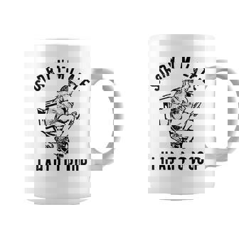 Sorry I'm Late I Had To Poop Toilet Saying Quote Men Coffee Mug - Thegiftio