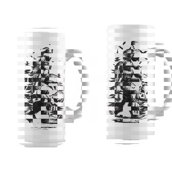 Spooky Halloween Bigfoot Pumskin Women Coffee Mug | Mazezy