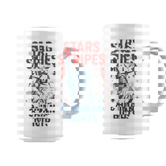 Stars Stripes And Human Rights 4Th Of July Political Coffee Mug - Monsterry