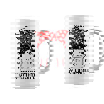 Stepmom Life Baseball Softball Messy Bun Coffee Mug - Thegiftio UK