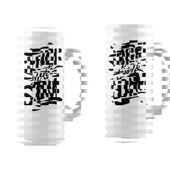 Stronger Than Thetorm Motivational Inspirational Positive コーヒーマグ - Kawaiitshirt