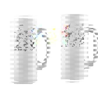 Subtle Floral 8647 Trump Flowers Forget Me Not Daisy Tulip Coffee Mug | Mazezy