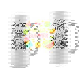 Summeribes ビーチバケーション ハローサマー トロピカル 楽しいデザイン コーヒーマグ - Kawaiitshirt