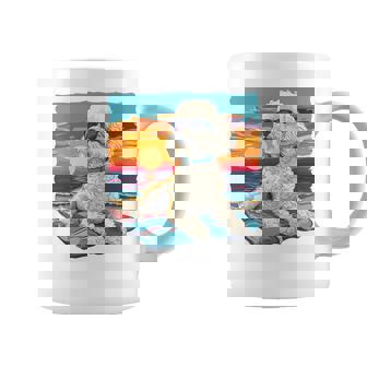 Sunny Day Doggy グラフィックデザイン ビーチレディ 子犬 長袖tシャツ コーヒーマグ - Kawaiitshirt