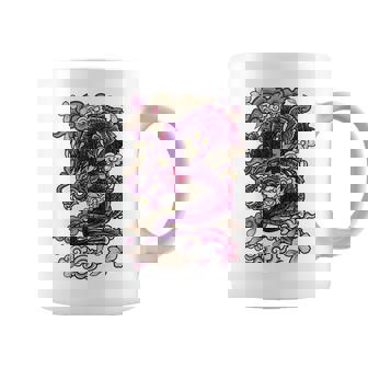 Tatouage Japonais Esthétique Dragon Fleur De Cerisierur Le Dos Tasse - Cadeauxyz