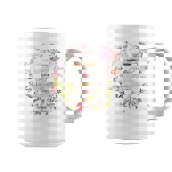 Taza De Té Y Flores Bonitas Y Mariposas Taza de café - Regaloses