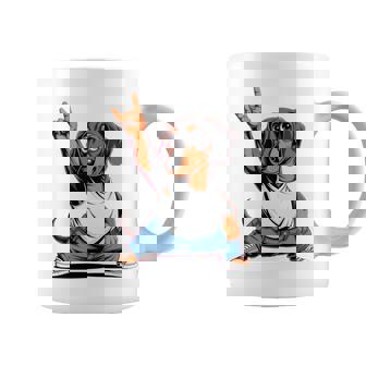 Teckel ロックミュージック 男性 子供 女性 ソーセージ 犬 ダックスフンド 長袖tシャツ コーヒーマグ - Kawaiitshirt