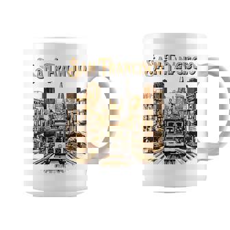Téléphériqueintage Dean Francisco Oldf Downtown Fog City Tasse - Cadeauxyz