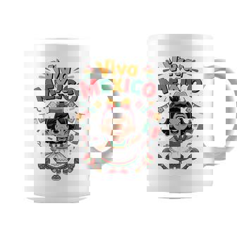 Toddler Viva Mexico Girl Mexican Flag Independence Day Coffee Mug - Monsterry