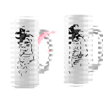 Tough As A Mother Brown Eyes Rosie The Riveter Mother's Day Coffee Mug - Thegiftio