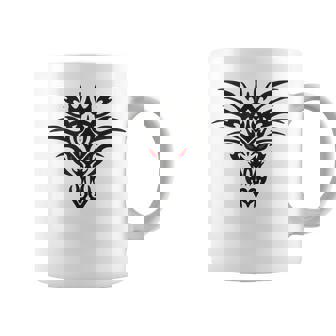 Tribal Dragon Head T Tatuaje Lindo Negro Diseño Rojo Ojos Taza de café - Regaloses